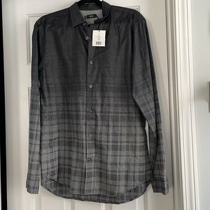 NWT Men’s Vince grey button down